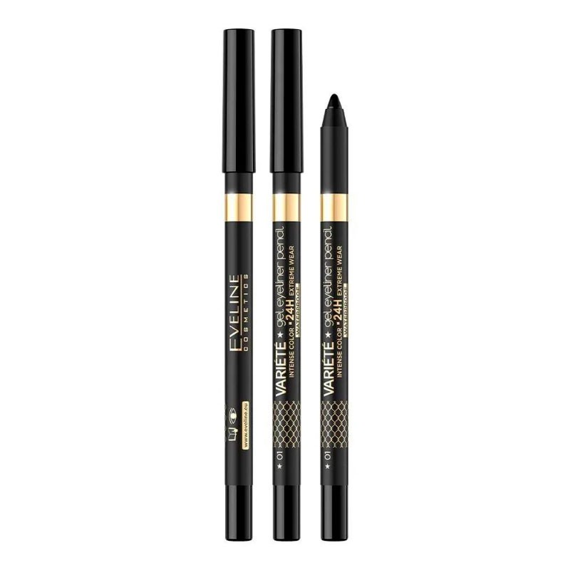 El Lápiz Ojos Eyeliner Gel Waterproof Variété Nº01 Negro de Eveline