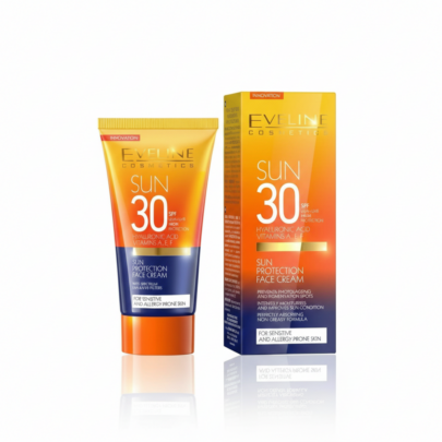 Protector Solar Eveline SPF 30 con filtros UVA y UVB