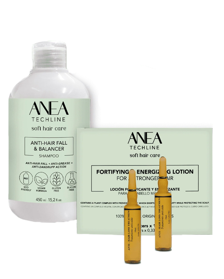anea-anti-hair-loss-balancer-pack-anticaida-del-cabello-champu-ampollas-1-19211-1.jpeg PACK ANTICAÍDA DEL CABELLO techline CHAMPÚ 450ML + AMPOLLAS 12X10ML - Imagen 1