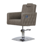 Sillón de peluquería Versa Plus marrón grisáceo