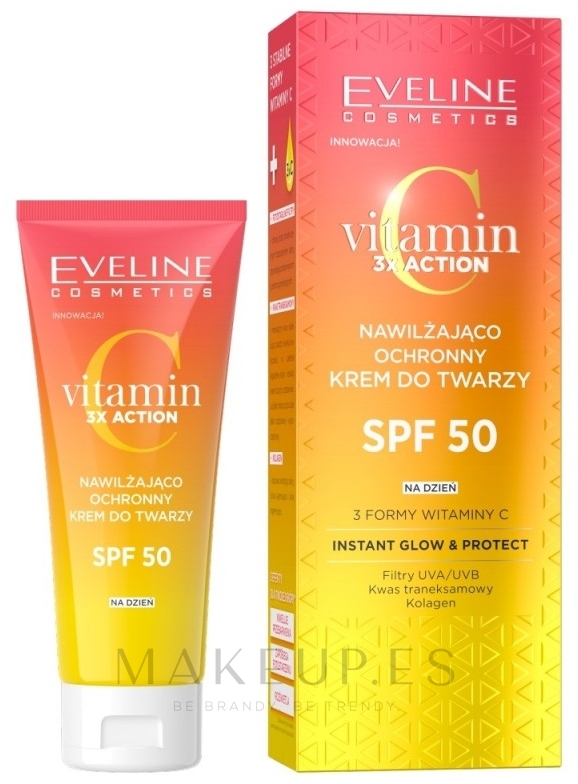 crema facial Eveline Vitamina C 3x Action Protecion SPF 50